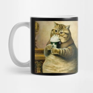 Rennaissance cat drinking Frapp Mug